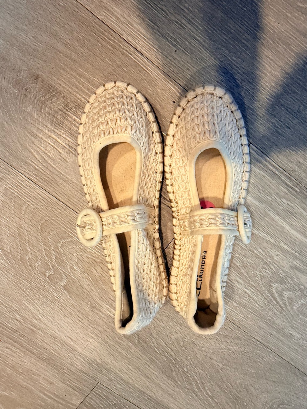 ✨ NWOT CHINESE LAUNDRY Cream Woven Mary Jane Espadrilles 🌿 Summer Boho Flats 💛